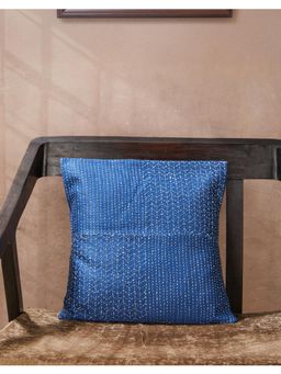 Fabindia - Indigo Shaila Embroidered Cotton Cushion Cover (One Size)