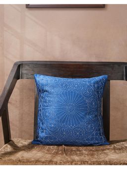 Fabindia - Indigo Shaila Embroidered Cotton Cushion Cover (One Size)
