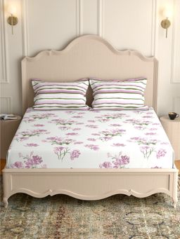 Pure Decor - Elastic Fitted Double bed bedsheet (KING)