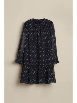 Allen Solly - Girls Navy Print Casual Dress