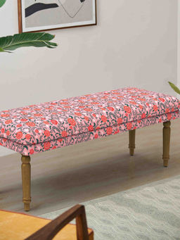 Chumbak - Nawaab Bench - Earthy Florals Peach
