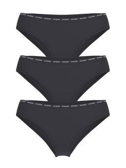 Guess - Black Cotton Solid Women Briefs (Pack of 3)