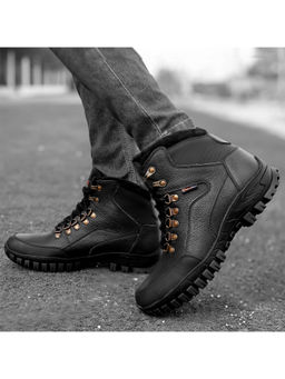 Bacca Bucci - Mens Ridge Black Casual Boots Water Resistant