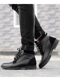 Bacca Bucci - Meteor Splash-Proof Leather Classic Fashion Boots For Bikers Trekking & Hiking