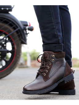 Bacca Bucci - Meteor Splash-Proof Leather Classic Fashion Boots For Bikers Trekking & Hiking