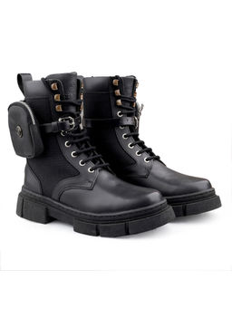 Bacca Bucci - Assassin Brushed Leather Combat Boots For Men