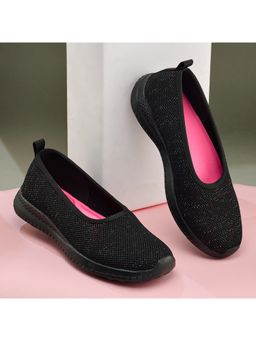 Campus - JOYCE Women Black Slip-On Walking Shoes