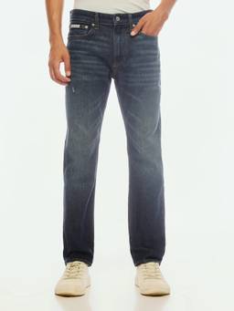 Calvin Klein - Blue Mid-Wash Slim Fit Mid Rise Men Jeans