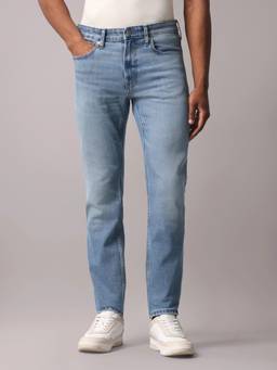 Calvin Klein - Blue Mid-Wash Slim Fit Mid Rise Jeans