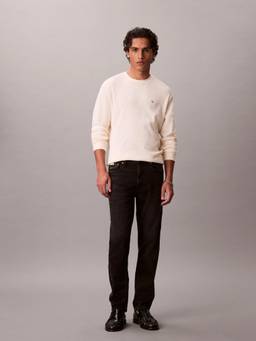 Calvin Klein - Black Light-Wash Regular Fit Mid Rise Jeans