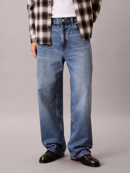Calvin Klein - Blue Mid-Wash Relaxed Fit Mid Rise Jeans