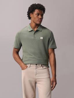 Calvin Klein - Olive Solid Regular Fit Cotton Polo T-Shirt