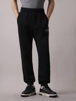 Calvin Klein - Black Regular Fit Logo Mid Rise Jogger