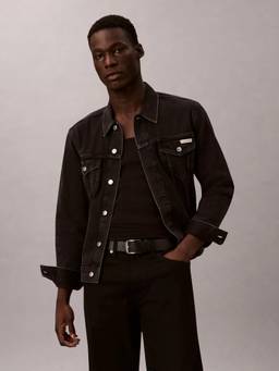 Calvin Klein - Black Solid Regular Fit Cotton Jacket