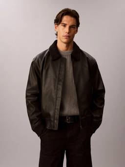 Calvin Klein - Black Solid Relaxed Fit Polyester Jacket