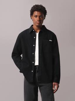 Calvin Klein - Black Solid Regular Fit Denim Shirt