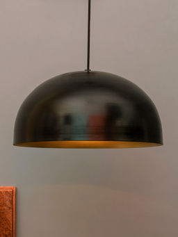 Homesake - Black Metal Pendant Hanging Light 14Inch