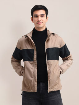U.S. POLO ASSN. - Colorblock Beige Full Sleeves Jacket