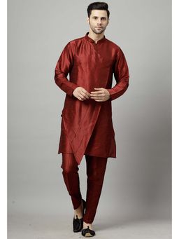 UTSAV FASHION - Maroon Solid Kurta and Pant
