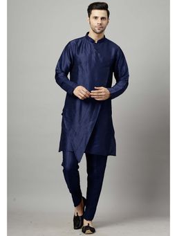 UTSAV FASHION - Navy Blue Solid Kurta and Pant