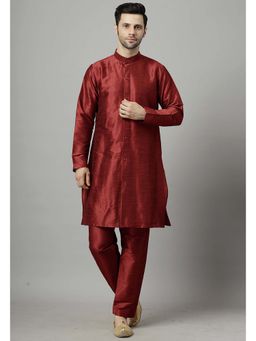 UTSAV FASHION - Maroon Solid Kurta and Pant