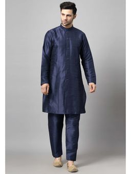 UTSAV FASHION - Navy Blue Solid Kurta and Pant