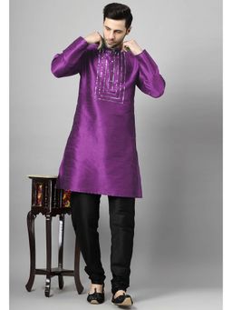 UTSAV FASHION - Purple Solid Kurta and Pant