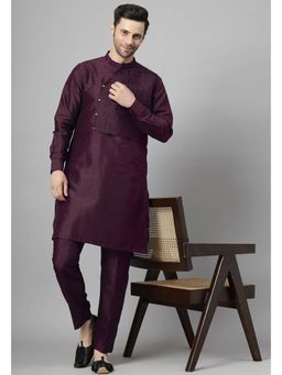 UTSAV FASHION - Wine Solid Kurta and Pant