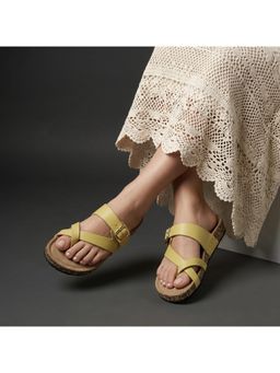 ZELION - Women Yellow Stylish Sandals - Comfortable and Trendy Footwear