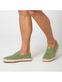 NoStrain - Men Green Cotton Canvas Espadrilles