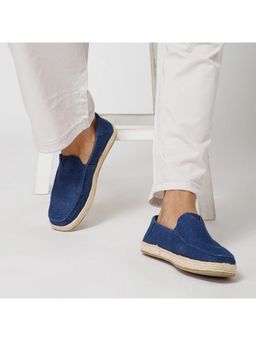 NoStrain - Men Navy Blue Cotton Canvas Espadrilles