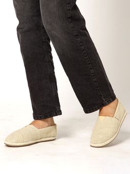 NoStrain - Women Beige Cotton Slub Espadrilles