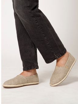 NoStrain - Women Natural Beige Linen Espadrilles