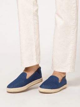 NoStrain - Women Navy Blue Canvas Espadrilles