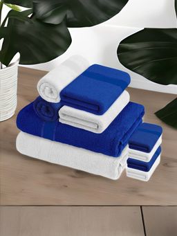At Home by Nilkamal - Aquacado Towel Set of 10-Bath Towel-2 Pc- Hand Towel-4 Pc & Face Towel-4 Pc