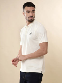 WROGN - Solid White Drip Polo T-Shirt