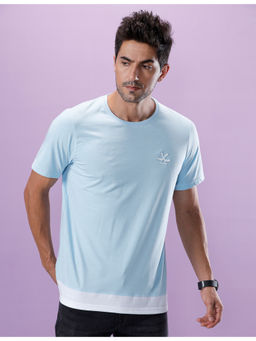 WROGN - Blue Layered Look Crew Neck T-Shirt