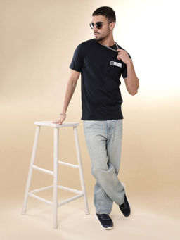 WROGN - Warning Label Printed Navy Blue T-Shirt