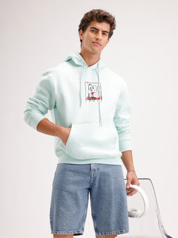 WROGN - Oversized Printed Hoodie Neck Sweatshirt