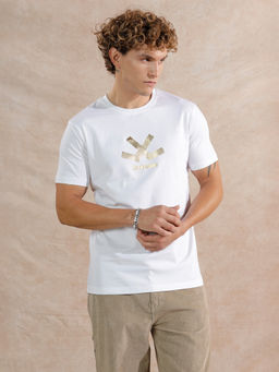WROGN - Gold Foil Print Slim Fit T-Shirt