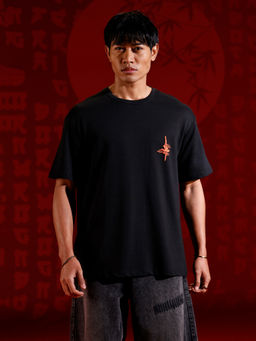 WROGN - Puff Print Chest Motif Oversized T-Shirt