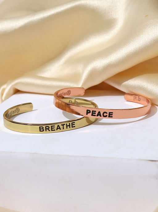 Buy Pipa Bella by Nykaa Fashion Peace Karma Bangle (Set of 2) Online