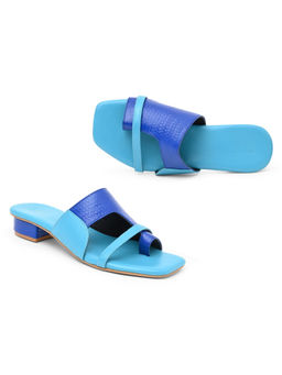 SKO - Atri Blue Block Heels