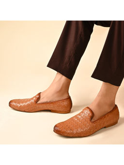 SKO - Men Alfie Tan Weave Vegan Leather Loafers