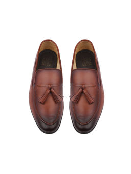 SKO - Men Bari Leather Brown Dual Tone Loafers
