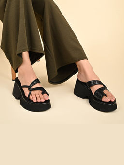 SKO - Bolzano Women Black Platform Heels