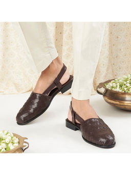 SKO - Men Brown Weave Peshawari Sandals