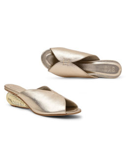 SKO - DribletX Gold Mule Heels