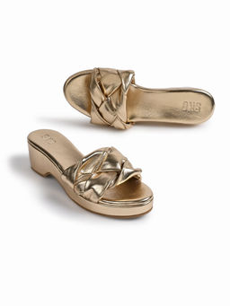 SKO - Women Messina Gold Platform Sandals