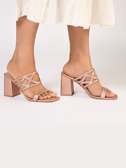 SKO - Hope Rose Gold Block Heels